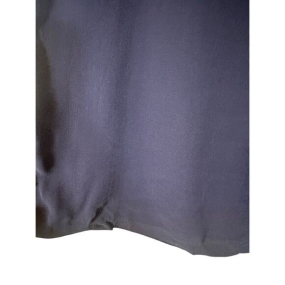 Eileen Fisher Navy Blue Silk Mock Neck Sleeveless Side Slit Blouse Women Sz XS - Picture 5 of 9